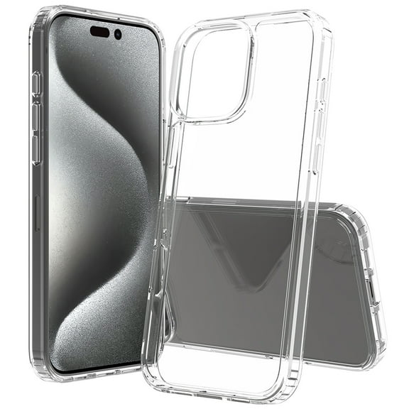 Feishell Clear Case for iPhone 16 Pro,Shock Absorption Non-Yellowing Transparent 2-in-1 Acrylic Back TPU Bumper Double Protection Slim Hybird Phone Case For iPhone 16 Pro,Clear