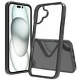 thumbnail image 1 of Feishell Clear Case for iPhone 16,Shock Absorption Non-Yellowing Transparent 2-in-1 Acrylic Back TPU Bumper Double Protection Slim Hybird Phone Case For iPhone 16,Black, 1 of 6