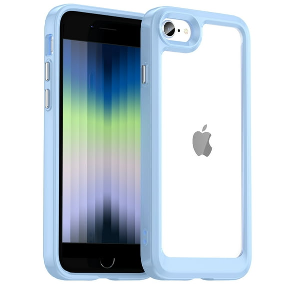 Feishell Clear Case for iPhone 7/8/SE 2020/SE 2022 4.7 inch,Shockproof Hybrid Soft TPU Bumper Anti-Scratch Hard Acrylic Back Transparent Slim Phone Case Cover for iPhone 7/8/SE 2020/SE 2022,Blue