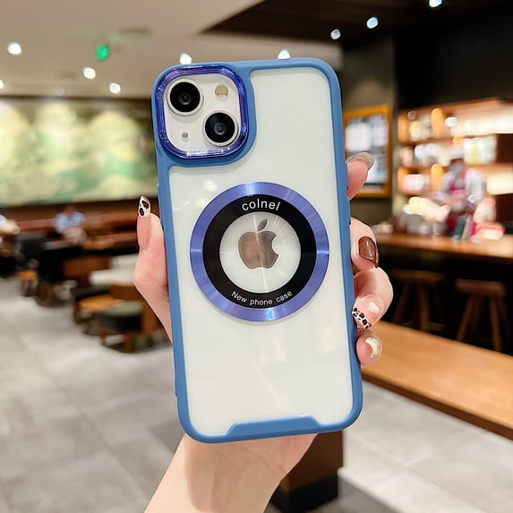 Feishell Clear Magnetic Case for Apple iPhone 13 Pro 6.1 inch,Compatible with MagSafe Charging,Shockproof Slim Non-Yellowing Transparent Flexible Lightweight Phone Case for Women Men,Royalblue