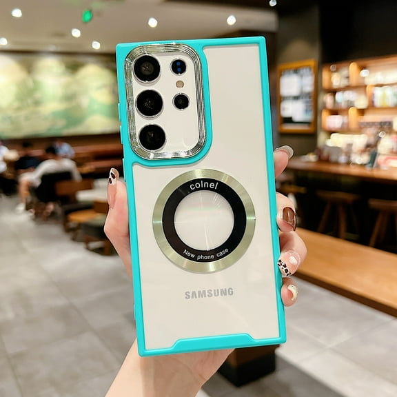 Feishell Clear Magnetic Case for Samsung Galaxy A53 5G 6.5 inch,Compatible with MagSafe Charging,Shockproof Slim Non-Yellowing Transparent Flexible Lightweight Phone Case for Women Men,Green