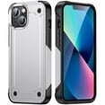 thumbnail image 1 of Feishell Compatible for Apple iPhone 13 (6.1 inch) Case,Dual Layer Protective Shockproof Hybrid Soft TPU + Hard PC Drop Protection Anti-Scratch Phone Case,White, 1 of 7