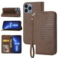 thumbnail image 1 of Feishell Compatible with Apple iPhone 15 Pro Max Slim Wallet Case with ID Credit Card Slots & Wrist Strap,Shockproof PU Leather Magnetic Closure Folio Flip Kickstand Protective Phone Cover,Brown, 1 of 9
