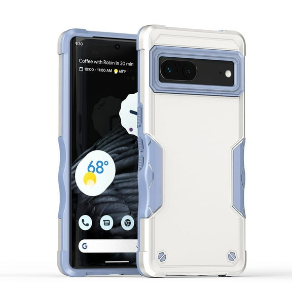 Feishell Compatible with Google Pixel 6 Case, Armor Heavy Duty Shockproof Drop Protective Dustproof Full Body Rugged 3-Layer Military Tough Durable Cover for Google Pixel 6,
White