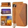 thumbnail image 1 of Feishell Compatible with Google Pixel 6a Slim Wallet Case with ID Credit Card Slots & Wrist Strap,Shockproof PU Leather Magnetic Closure Folio Flip Kickstand Protective Phone Cover,Yellow, 1 of 9