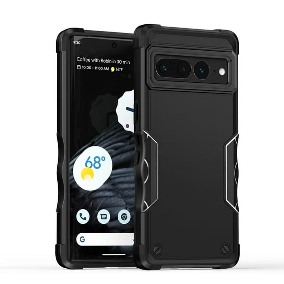 Feishell Compatible with Google Pixel 7 Pro Case, Heavy Duty Shockproof Drop Protective Dustproof Full Body Rugged 3-Layer Military Tough Durable Cover for Google Pixel 7 Pro, Black