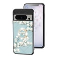 thumbnail image 1 of Feishell Compatible with Google Pixel 7a 6.1 inch Flower Pattern Case with Diamond Ring Holder Support Magnetic Car Mount,Shockproof Luxury Glossy Glass Slim Phone Case for Women Girls,D, 1 of 12