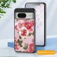thumbnail image 1 of Feishell Compatible with Google Pixel 9 / 9 Pro Flower Pattern Case with Diamond Ring Holder Support Magnetic Car Mount,Shockproof Luxury Glossy Glass Slim Phone Case for Women Girls,F, 1 of 13