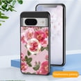 thumbnail image 1 of Feishell Compatible with Google Pixel 9 Pro XL Flower Pattern Case with Diamond Ring Holder Support Magnetic Car Mount,Shockproof Luxury Glossy Glass Slim Phone Case for Women Girls,F, 1 of 13
