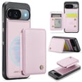 thumbnail image 1 of Feishell Compatible with Magsafe Google Pixel 9 / 9 Pro Wallet Case, Luxury Leather Detachable Credit Card Holder Slot Magnetic Pocket [RFID Blocking] Kickstand Phone Case,Pink, 1 of 11