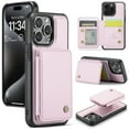thumbnail image 1 of Feishell Compatible with Magsafe iPhone 16 Pro Max Wallet Case, Luxury Leather Detachable Credit Card Holder Slot Magnetic Pocket [RFID Blocking] Kickstand Phone Case,Pink, 1 of 11