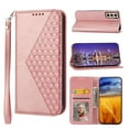 thumbnail image 1 of Feishell Compatible with Samsung Galaxy S21 FE 5G Slim Wallet Case with ID Credit Card Slots & Wrist Strap,Shockproof PU Leather Magnetic Closure Folio Flip Kickstand Protective Phone Cover,Rosegold, 1 of 9