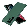 thumbnail image 1 of Feishell Compatible with Samsung Galaxy S22 Ultra 5G Liquid Silicone Case with Microfiber Cloth Lining Cushion Shockproof Lightweight Ultra Thin Soft Flexible Rubber Anti-Scratch Phone Case,Darkgreen, 1 of 6
