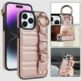 thumbnail image 1 of Feishell Compatible with iPhone 13 Pro Max Case with Wristhand Strap & Metal Ring Buckle,for Women Men,Fashion PU Leather Soft TPU Edge Shockproof Anti-Scratch Phone Protective Cover,Rosegold, 1 of 7