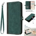 thumbnail image 1 of Feishell Compatible for iPhone 13 Pro Max Wallet Case, Premium PU Leather Wrist Strap Handbag Magnetic Clasp Soft Silicone Shockproof Flip Case with Card Slots Kickstand Folio Phone Cover,Darkgreen, 1 of 7