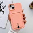 thumbnail image 1 of Feishell Compatible with iPhone 14 Back Card Holder Wallet Cover Ultra Slim Thin Flexible TPU Gel Rubber Soft Silicone Shock-Absorbing Protective Phone Case for iPhone 14,Lightpink, 1 of 7