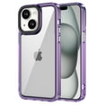 thumbnail image 1 of Feishell Compatible with iPhone 15 Clear Case, for Women Men, [Non-Yellowing][Supports Wireless Charging] Slim Thin Shockproof Lightweight Transparent Phone Case for iPhone 15,Purple, 1 of 8