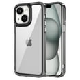 thumbnail image 1 of Feishell Compatible with iPhone 15 Clear Case, for Women Men, [Non-Yellowing][Supports Wireless Charging] Slim Thin Shockproof Lightweight Transparent Phone Case for iPhone 15,Black, 1 of 8