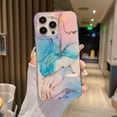 thumbnail image 1 of Feishell Compatible with iPhone 15 Pro 6.1 inch Marble Pattern Phone Case,Stylish Cute Pattern Shockproof Lightweight TPU Bumper PC Back Slim Protective Case for Girls Women,A, 1 of 10