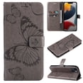 thumbnail image 1 of Feishell Compatible with iPhone 15 Wallet Case with Wrist Strap,for Men Women,Butterfly Embossed PU Leather Flip Stand Card Slots Protective Magnetic Flip Kickstand Phone Cover,Gray, 1 of 11