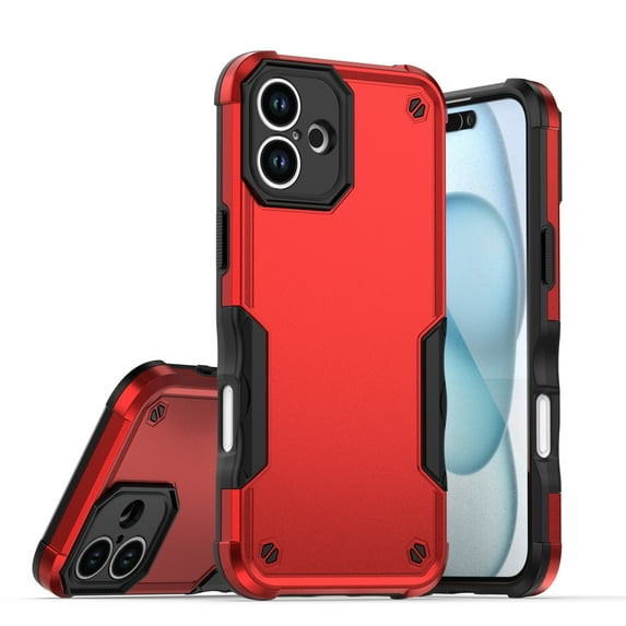 Feishell Compatible with iPhone 16 Plus Case, Armor Heavy Duty Shockproof Drop Protective Dustproof Full Body Rugged 3-Layer Military Tough Durable Cover for iPhone 16 Plus,
Red