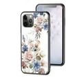 thumbnail image 1 of Feishell Compatible with iPhone 16 Pro Max Flower Pattern Case with Diamond Ring Holder Support Magnetic Car Mount,Shockproof Luxury Glossy Glass Slim Phone Case for Women Girls,A, 1 of 11