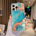 thumbnail image 1 of Feishell Compatible with iPhone 16 Pro Max Marble Pattern Phone Case,Stylish Cute Pattern Shockproof Lightweight TPU Bumper PC Back Slim Protective Case for Girls Women,D, 1 of 10