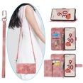 thumbnail image 1 of Feishell Cover for Google Pixel 7 Pro, Women Crossbody Magnetic Flip Embossed Shoulder Strap & Credit Card Holder Phone Case with Strap PU Leather Case with Kickstand For Google Pixel 7 Pro, Pink, 1 of 16