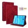 thumbnail image 1 of Feishell Cover for Lenovo Tab M8 (2019) TB-8505F/TB-8505X,Shockproof Butterfly & Flower Embossed Pattern PU Leather Folio Flip Card Slots Wallet Case Cover,Red, 1 of 8