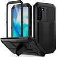 thumbnail image 1 of Feishell Cover for Samsung Galaxy S23 Case Heavy Dustproof Shockproof Dropproof Military Grade Rugged Durable Aluminum Metal Case with Kickstand Screen Protector For Samsung Galaxy S23, Black, 1 of 7