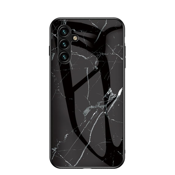 Feishell Creative Marble Pattern Tempered Glass Phone Case for Samsung Galaxy S26, for Women Men, Shockproof Anti-Scratch Ultra Thin Lightweight Protective Case for Samsung Galaxy S26,D