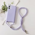 thumbnail image 1 of Feishell Crossbody Lanyard Case for iPhone 12 mini,Adjustable Strap Shockproof Drop Protection Soft Flexible Silicone Cover Shockproof Protective Phone Case Cover for Women Men,Purple, 1 of 6