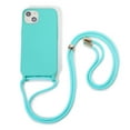 thumbnail image 1 of Feishell Crossbody Lanyard Case for iPhone 13 mini,Adjustable Strap Shockproof Drop Protection Soft Flexible Silicone Cover Shockproof Protective Phone Case Cover for Women Men,Mint, 1 of 8