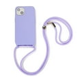 thumbnail image 1 of Feishell Crossbody Lanyard Case for iPhone 15 Plus,Adjustable Strap Shockproof Drop Protection Soft Flexible Silicone Cover Shockproof Protective Phone Case Cover for Women Men,Purple, 1 of 8