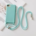 thumbnail image 1 of Feishell Crossbody Lanyard Case for iPhone 7/8/SE 2020/SE 2022,Adjustable Strap Shockproof Drop Protection Soft Flexible Silicone Cover Shockproof Protective Phone Case Cover for Women Men,Mint, 1 of 6