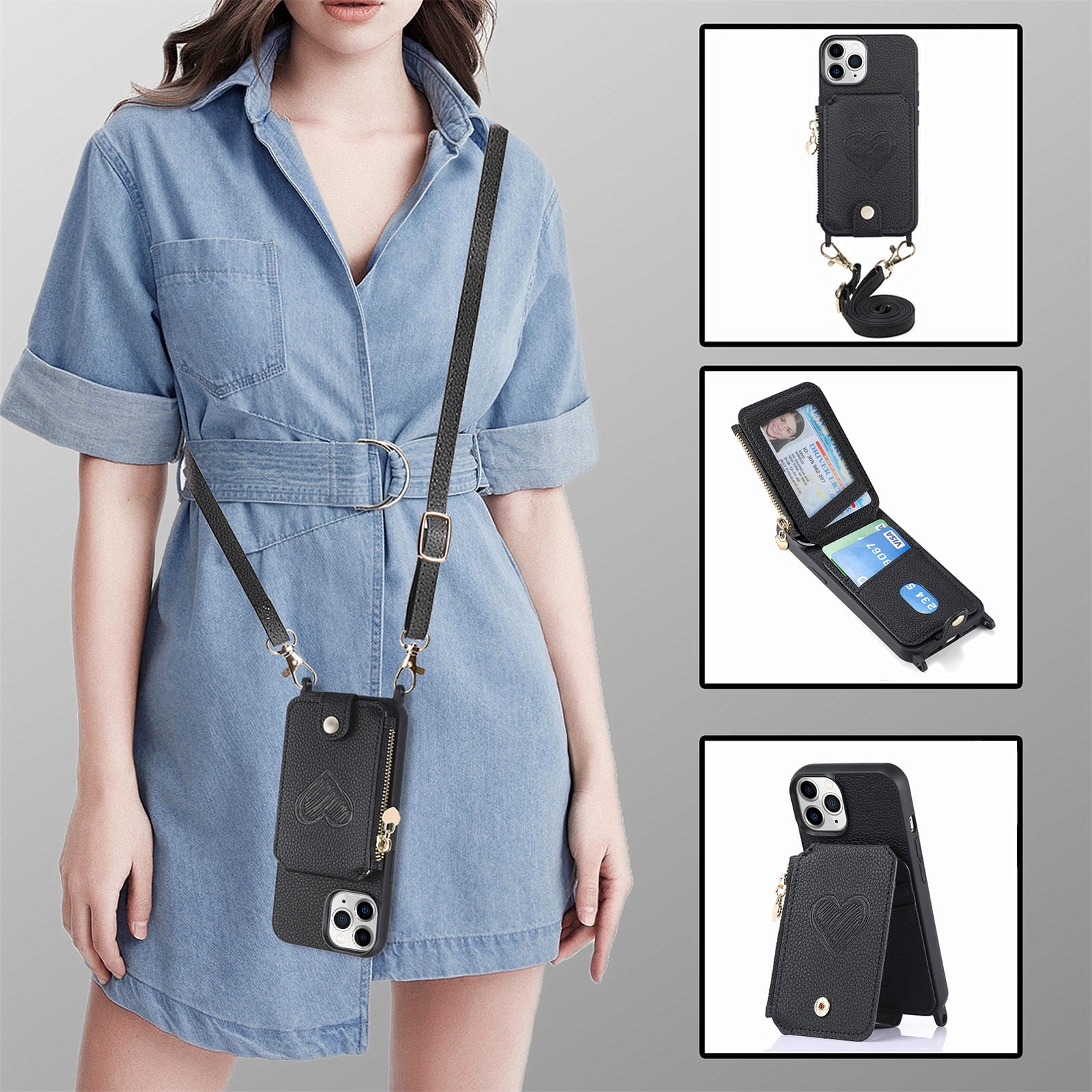 ☆nff☆ heart cross phone strap nff1 Feishell-Crossbody-Phone-Case-