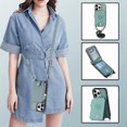 thumbnail image 1 of Feishell Crossbody Phone Case for Apple iPhone 14 Pro,Heart Pattern PU Leather Zipper Pocket & Card Slots Shockproof Kickstand Phone Case with Adjustable Shoulder Strap,Green, 1 of 12