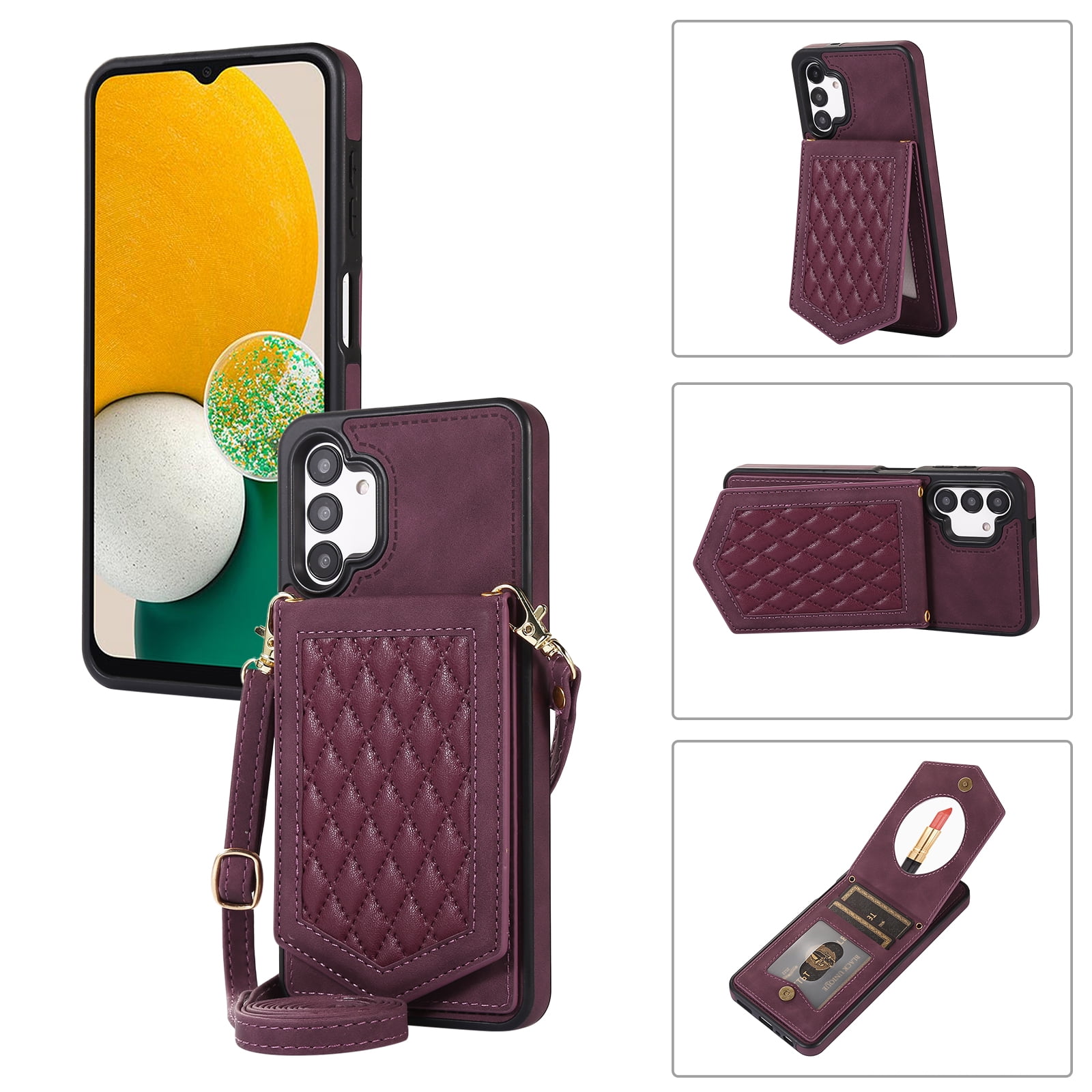 Feishell Crossbody Wallet Case for Samsung A13 4G RFID