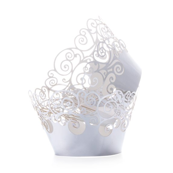 12/24pcs Cupcake Wrappers Artistic Cake Paper Cups Little Vine Lace Liner Baking Cup Muffin Case Trays Wedding Party Supplies