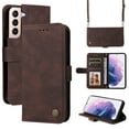 thumbnail image 1 of Feishell Crossbody Wallet Case for Samsung Galaxy S23 6.1 inch,Premium PU Leather Magnetic Clasp Flip Kickstand Credit Card Slots Shockproof Phone Case with Removable Shoulder Strap,Brown, 1 of 13