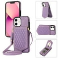 thumbnail image 1 of Feishell Crossbody Wallet Case for iPhone 11, [RFID Blocking] Credit Card Holder Shoulder Strap,PU Leather Purse with Back Mirror Flip Women Girls Cover For iPhone 11, Purple, 1 of 11