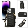 thumbnail image 1 of Feishell Crossbody Wallet Case for iPhone 14 Pro, [RFID Blocking] Credit Card Holder Shoulder Strap,PU Leather Purse with Back Mirror Flip Women Girls Cover For iPhone 14 Pro, Black, 1 of 11