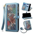 thumbnail image 1 of Feishell Crossbody Wallet Phone Case for Apple iPhone 7/8/SE 2020/SE 2022,with Hand Strap & Shoulder Strap,Luxury PU Leather Magnetic Clasp Multi Card Slots Flip Kickstand Phone Case,Blue, 1 of 17