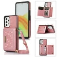 thumbnail image 1 of Feishell Crossbody Wallet Women Case for Samsung A52,[RFID Blocking] Credit Card Holder Phone Case with Strap,PU Leather Purse with Lanyard Bling Flip Cover for Samsung Galaxy A52, Pink, 1 of 10