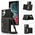 thumbnail image 1 of Feishell Crossbody Wallet Women Case for Samsung S20 Ultra, Credit Card Holder Phone Case with Strap,PU Leather Purse with Lanyard Bling Flip Cover for Samsung Galaxy S20 Ultra, Black, 1 of 10