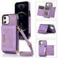 thumbnail image 1 of Feishell Crossbody Wallet Women Case for iPhone 11,[RFID Blocking] Credit Card Holder Phone Case with Strap,PU Leather Purse with Lanyard Bling Flip Cover For iPhone 11, Purple, 1 of 10