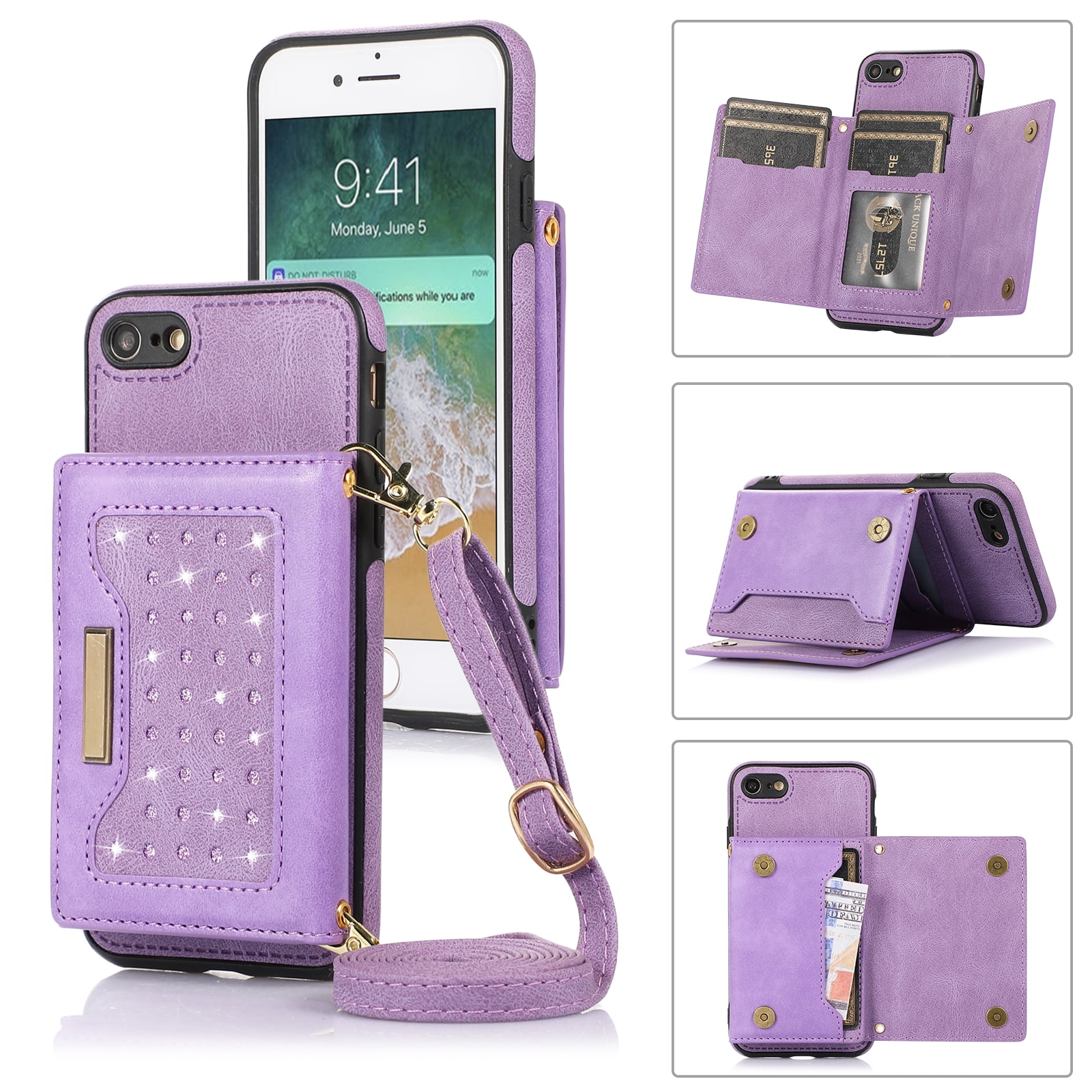 Iphone 7 purse case top