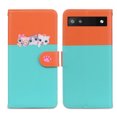 thumbnail image 1 of Feishell Cute Animal Pattern Wallet Phone Case for Google Pixel 6a,Color Matching PU Leather Shockproof Magnetic Flip Stand Credit Card Slots Slim Phone Case with Wrist Strap, Skyblue, 1 of 8