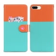 thumbnail image 1 of Feishell Cute Animal Pattern Wallet Phone Case for iPhone 8 Plus/7 Plus,Color Matching PU Leather Shockproof Magnetic Flip Stand Credit Card Slots Slim Phone Case with Wrist Strap,Skyblue, 1 of 8