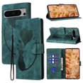 thumbnail image 1 of Feishell Cute Case for Google Pixel 8 Pro Wallet,Magnetic Flip Case Credit Card Slots,Embossed Cat Love Heart,Premium Retro PU Leather, RFID Blocking & Wrist Strap & Kickstand Phone Case,Green, 1 of 12